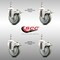 Service Caster 4 Inch 316SS Gray Polyurethane Wheel Swivel 1/2 Inch Stem Caster Set Lock Brake SCC-SS316TSTTL20S414-PPUB-121315-4 - alternate 3